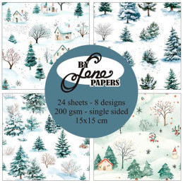 By Lene - Papirpakke 15x15 - Happy Landscapes - BLP086
