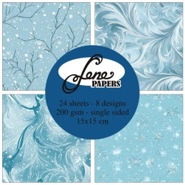 By Lene - Papirpakke 15x15 - Winter Fantasy - BLP087