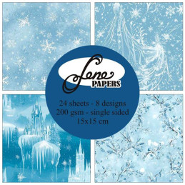 By Lene - Papirpakke 15x15 - Winter Fantasy - BLP087