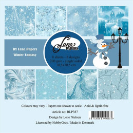 By Lene - Papirpakke 30x30 - Winter Fantasy - BLP387