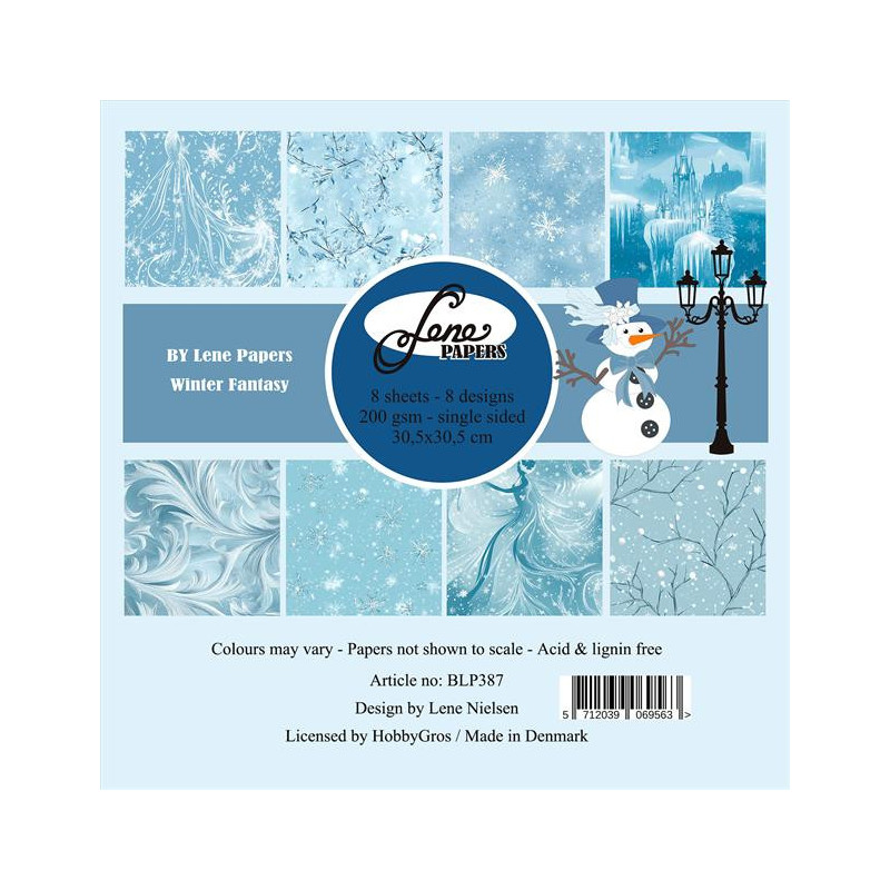 By Lene - Papirpakke 30x30 - Winter Fantasy - BLP387