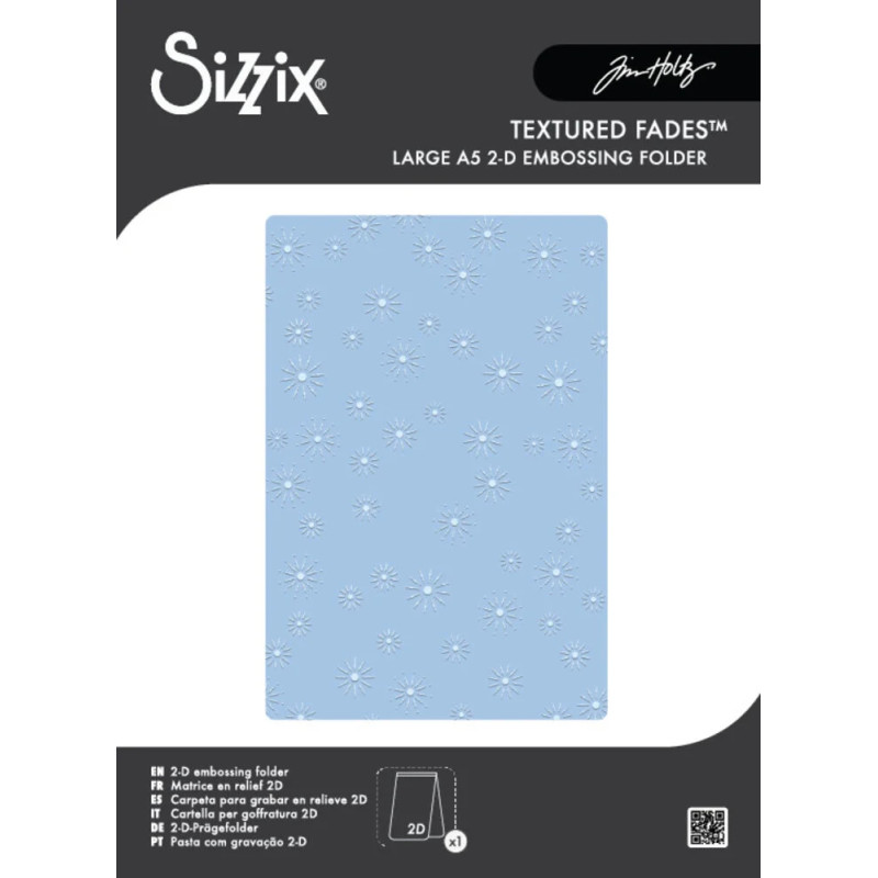 Sizzix - Tim Holtz - 2D Embossingfolder - Vault Sparkle Stars - 667250