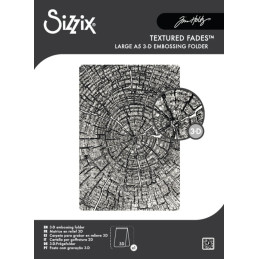 Sizzix - Tim Holtz - 3D Embossingfolder - Vault Tree Rings - 667258