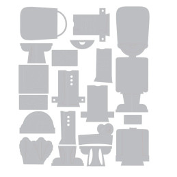 Sizzix - Tim Holtz - Thinlits Die - Harvey Colorize - 666066