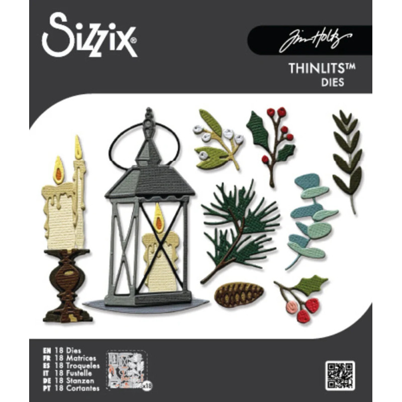 Sizzix - Tim Holtz - Thinlits Die - Vault Winter Candlelight - 667254