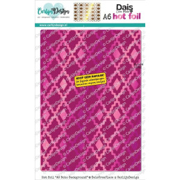 CarlijnDesign - Hot Foil Plate - A6 Boho Background - CDHF-0093