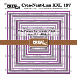 CREAlies - Crea-Nest-Lies XXL No. 197 - Thin Frames Squares Smooth - CLNestXXL197