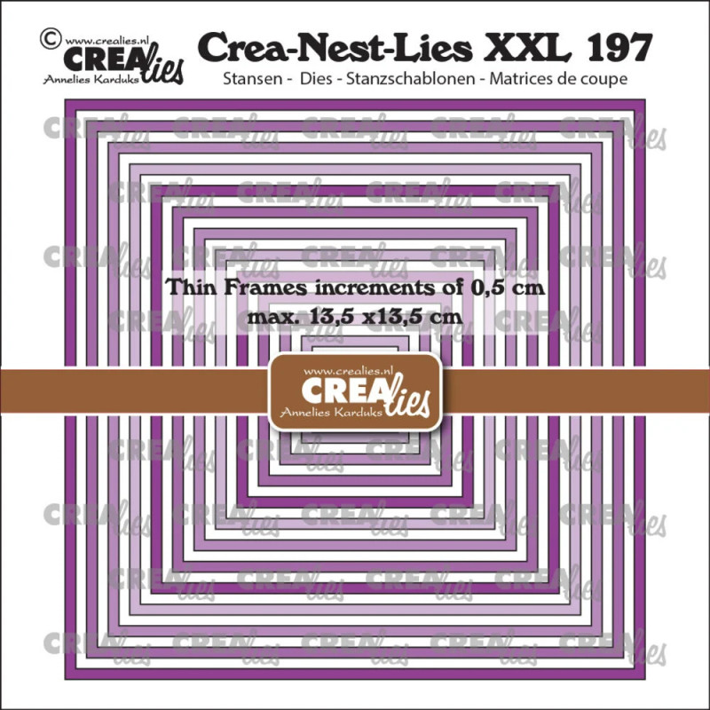 CREAlies - Crea-Nest-Lies XXL No. 197 - Thin Frames Squares Smooth - CLNestXXL197