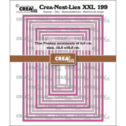 CREAlies - Crea-Nest-Lies XXL No. 199 - Thin Frames Rectangles Smooth - CLNestXXL199