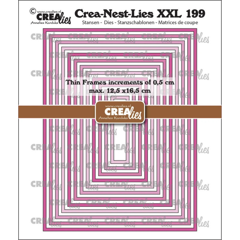 CREAlies - Crea-Nest-Lies XXL No. 199 - Thin Frames Rectangles Smooth - CLNestXXL199