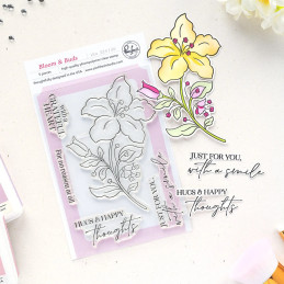 Pinkfresh Studio - Stamps - Sunlit Manor - Bloom & Buds - 325126