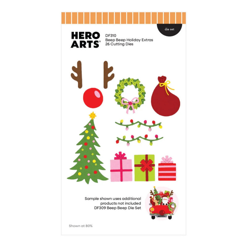 Hero Arts - Whimsical Wheels - Beep Beep Holiday Extras - DF310