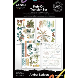 Arden Creative Studio - Rub-On Transfer Set - Amber Ledgers - ACSRO0013