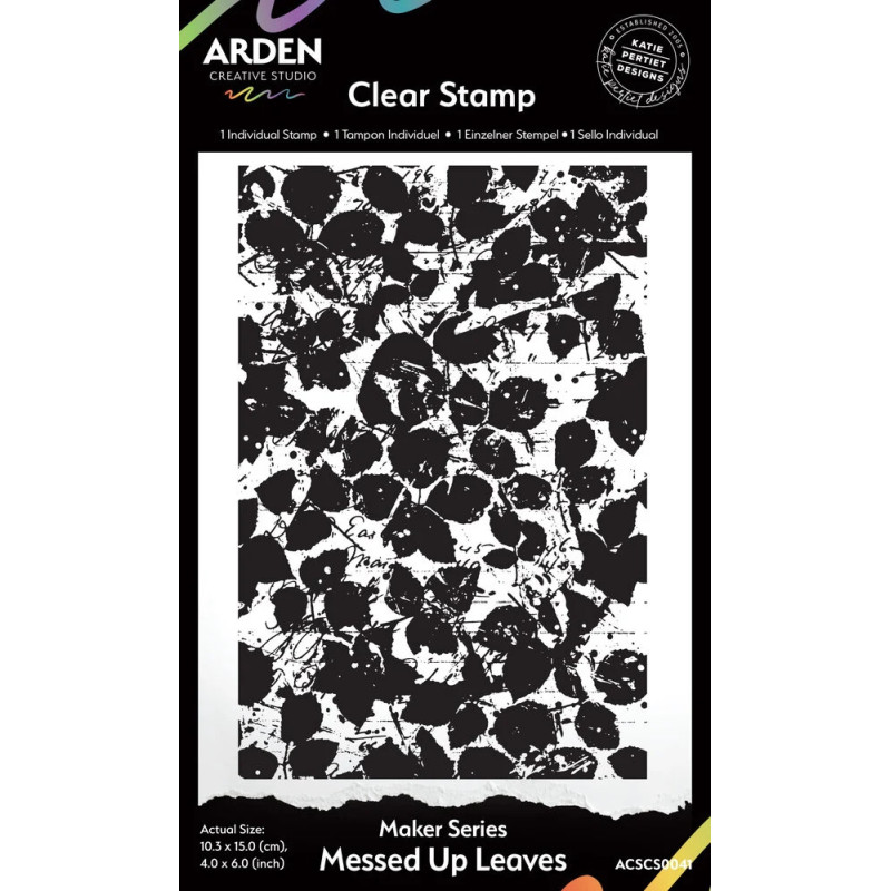 Arden Creative Studio - Clear Stamp - Maker Series - Background Stamp Messed Up Leaves - ACSCS0041