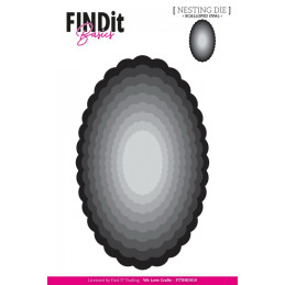 FINDit Basics - Nesting Dies - Scalloped Oval - FITBND019