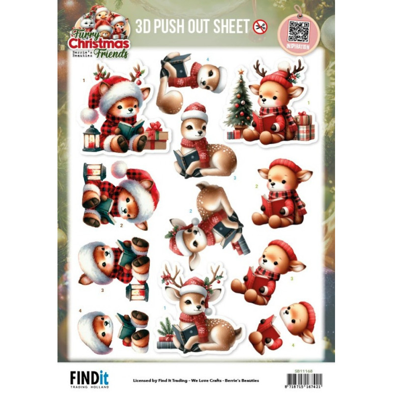 Pushout - Berries Beauties - Furry Christmas Friends - Christmas Deer - SB11168
