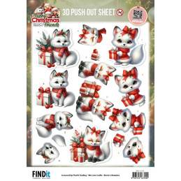 Pushout - Berries Beauties - Furry Christmas Friends - Christmas White Fox - SB11170