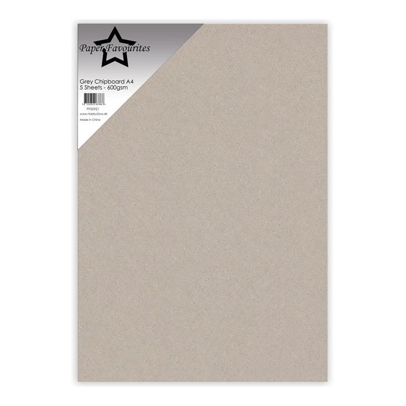 Paper Favourites - Grey Chipboard A4 - PFSS921