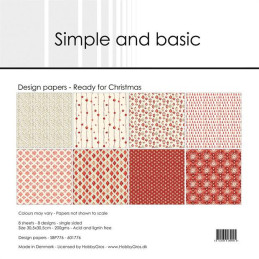 Simple And Basic - Papirpakke 30.5x30.5 - Ready For Christmas - SBP776
