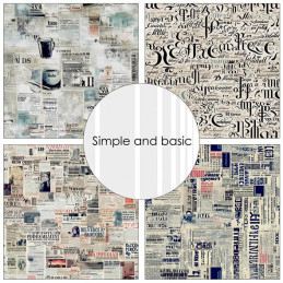 Simple And Basic - Papirpakke 30.5x30.5 - Newspaper - SBP777