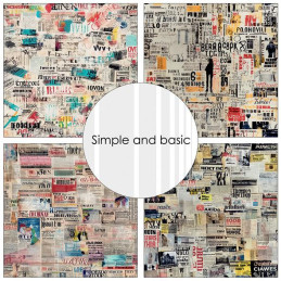 Simple And Basic - Papirpakke 30.5x30.5 - Newspaper - SBP777