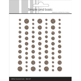 Simple And Basic - Gliter Enamel Dots - Coffee