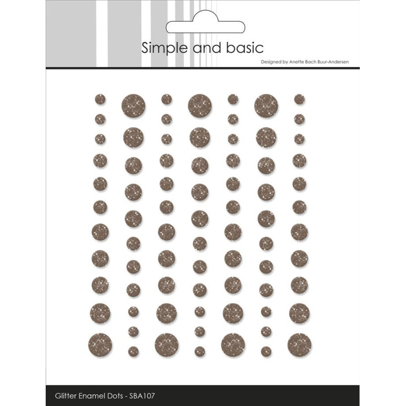 Simple And Basic - Gliter Enamel Dots - Coffee