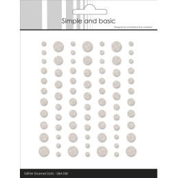 Simple And Basic - Gliter Enamel Dots - Beige