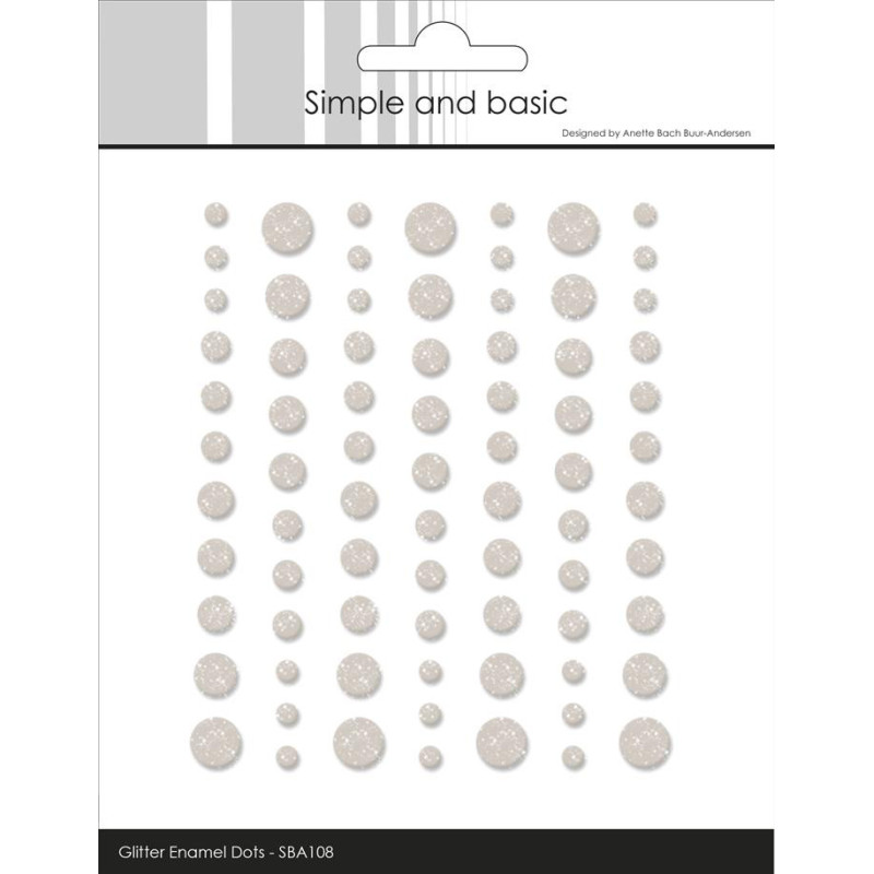 Simple And Basic - Gliter Enamel Dots - Beige