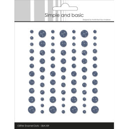Simple And Basic - Gliter Enamel Dots - Navy