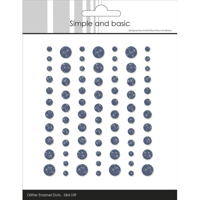 Simple And Basic - Gliter Enamel Dots - Navy