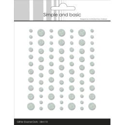 Simple And Basic - Gliter Enamel Dots - Eucalyptus