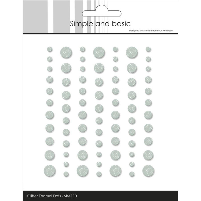 Simple And Basic - Gliter Enamel Dots - Eucalyptus