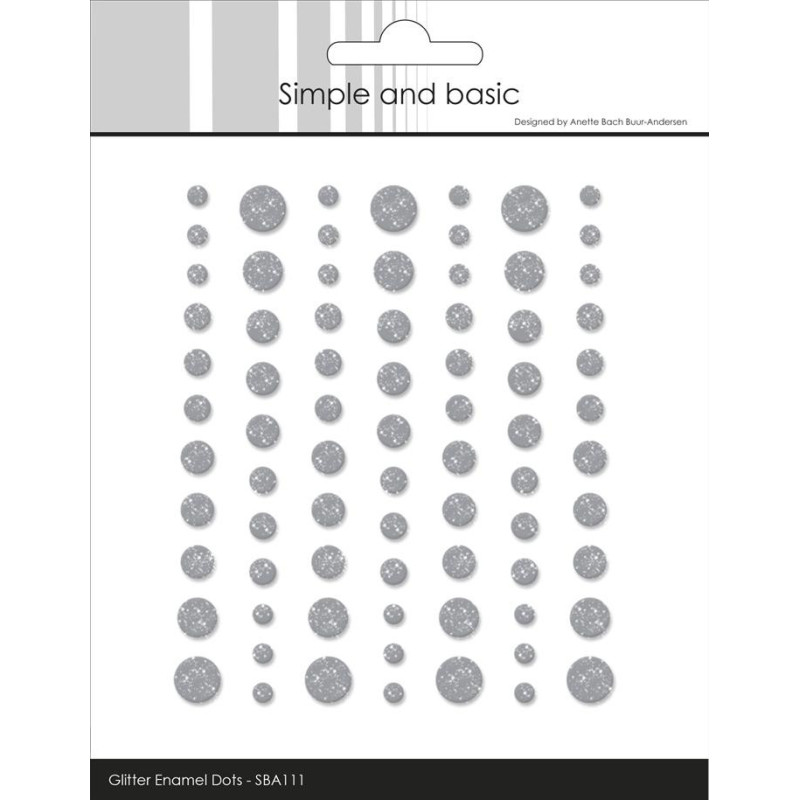 Simple And Basic - Gliter Enamel Dots - Concrete