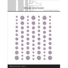 Simple And Basic - Gliter Enamel Dots - Heather