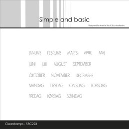 Simple And Basic - Stempel - Måneder / Dage - SBC223