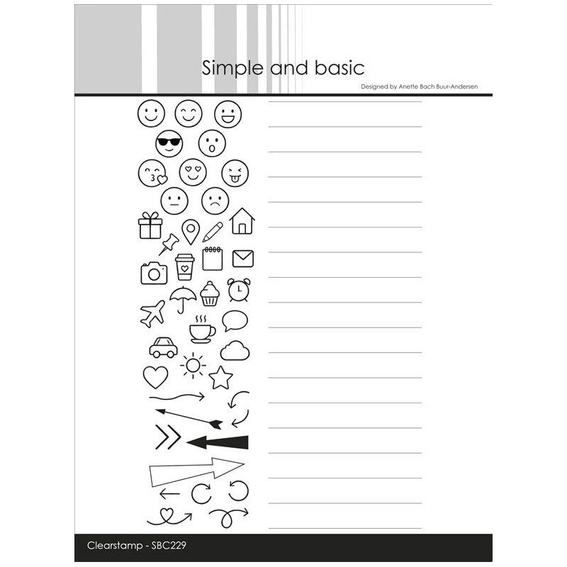 Simple And Basic - Stempel - Lines & Icons A6+ - SBC229