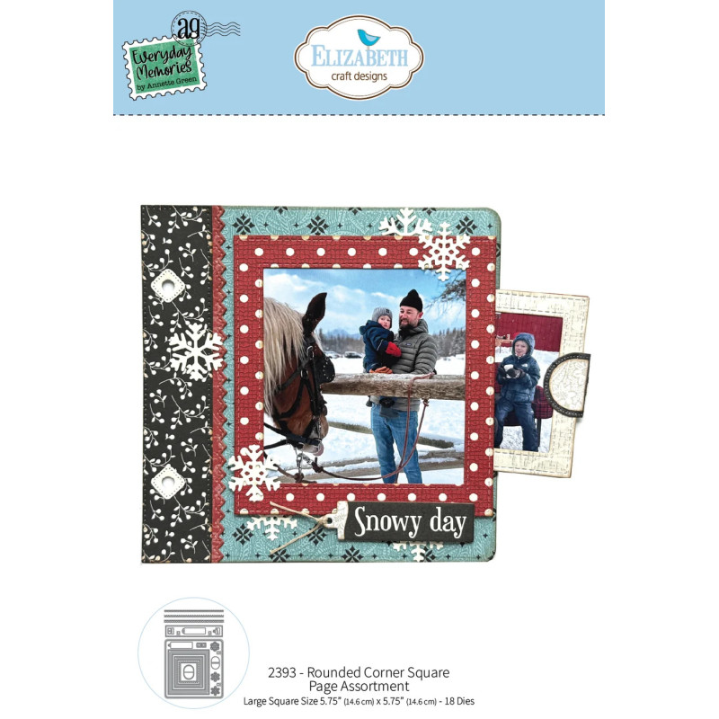 Elizabeth Craft Designs - Everyday Memories - Rounded Corner Square Page Assortment