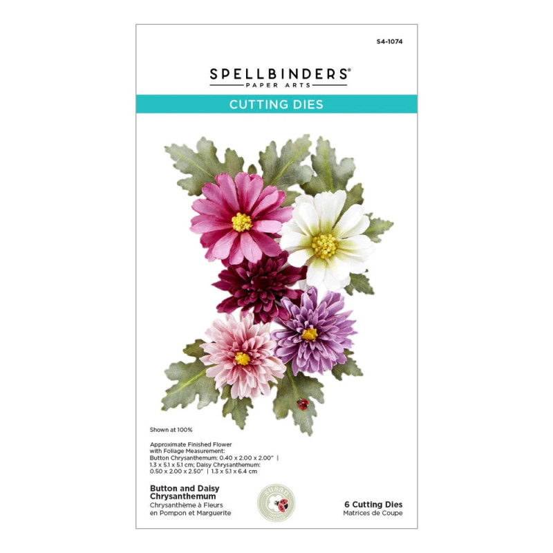 Spellbinders - The Cottage Garden - Button And Daisy Chrysanthemum - S4-1074