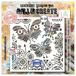 AALL And Create - Stencil - Dentelle Florale - Prendre Son Envol - AALL-PC-274