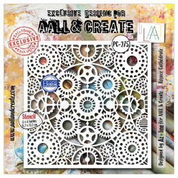AALL And Create - Stencil - Dentelle Florale - Rosace Cathédrale - AALL-PC-275