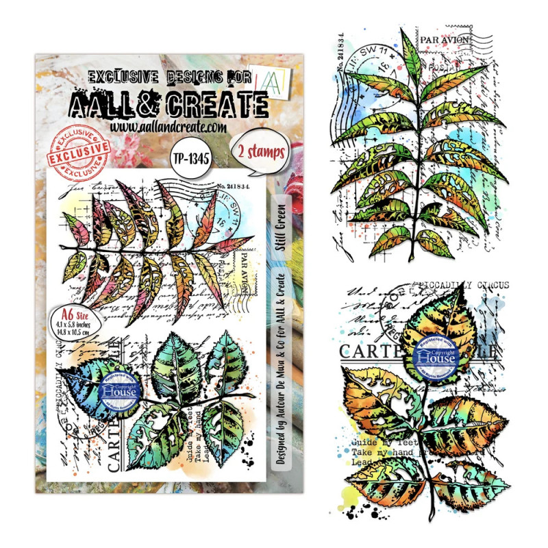 AALL And Create - Stamp Set A6 - Hearted Nature - Still Green - AALL-TP-1345