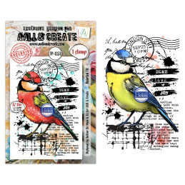 AALL And Create - Stamp Set A7 - Hearted Nature - Hearted Tit - AALL-TP-1351