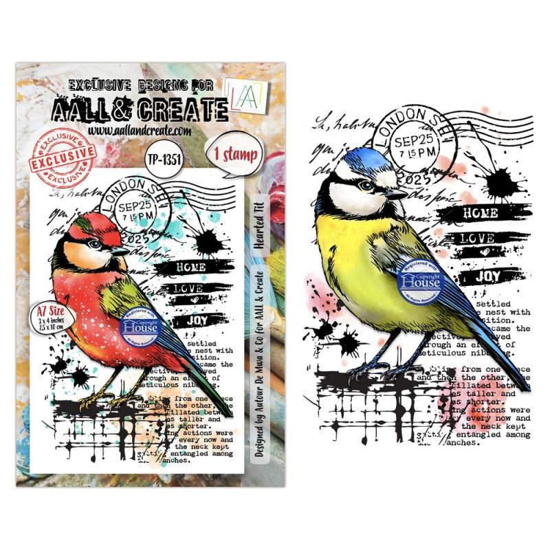 AALL And Create - Stamp Set A7 - Hearted Nature - Hearted Tit - AALL-TP-1351
