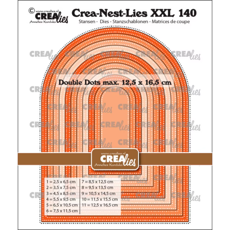 CREAlies - Crea-Nest-Lies XXL No. 140 - High Arch With Double Dots - CLNestXXL140