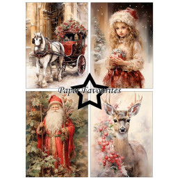 Paper Favourites - Papirpakke A6 - Christmas Nostalgia - PFA646