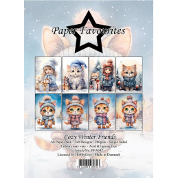 Paper Favourites - Papirpakke A6 - Cozy Winter Friends - PFA647