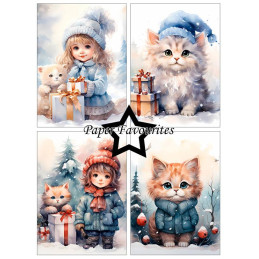 Paper Favourites - Papirpakke A6 - Cozy Winter Friends - PFA647