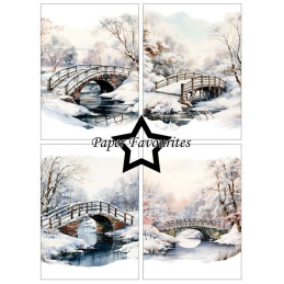 Paper Favourites - Papirpakke A6 - Frosted Landscapes - PFA648