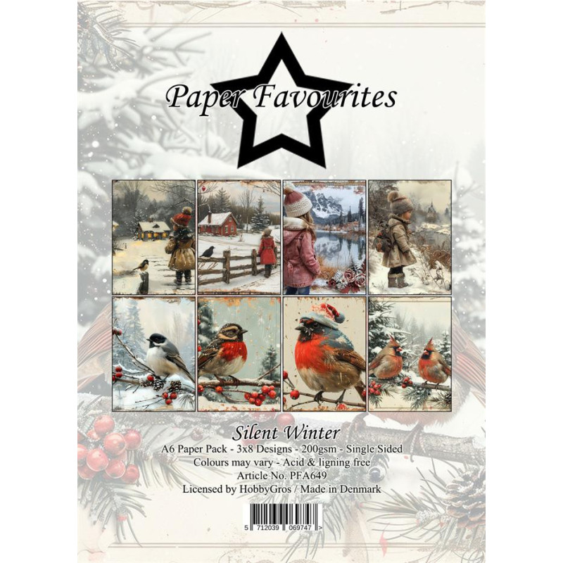 Paper Favourites - Papirpakke A6 - Silent Winter - PFA649